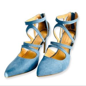 💲Last chance💲 Lauren Conrad LC Agate Blue Heels Size 8